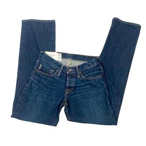 Abercrombie & Fitch Straight Dark Blue Jeans Men's 28x30 Button Fly